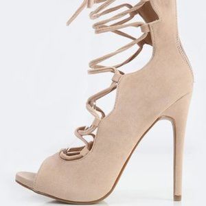 Shoe Republic LA Allie Suede Lace Up Heels